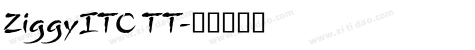 ZiggyITC TT字体转换